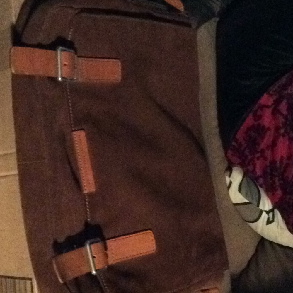 Marc by Marc Jacobs Mens brown suede messenger bag
